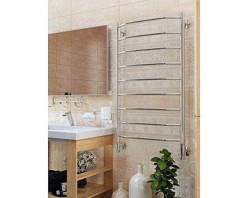 Приобрести Электрический полотенцесушитель Terminus Виктория П9 500x950 4660059580166 Хром в магазине сантехники Santeh-Crystal.ru