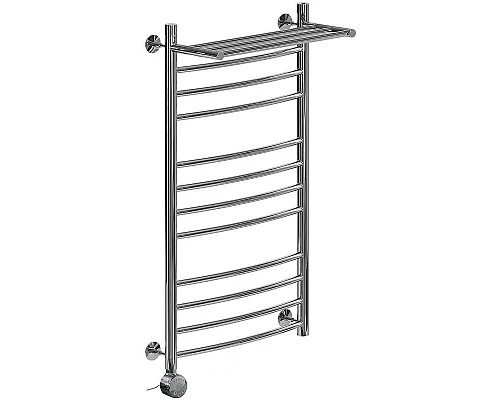 Заказать Электрический полотенцесушитель Ника Arc ЛД (Г2) ВП 100/60 с полкой Хром в магазине сантехники Santeh-Crystal.ru