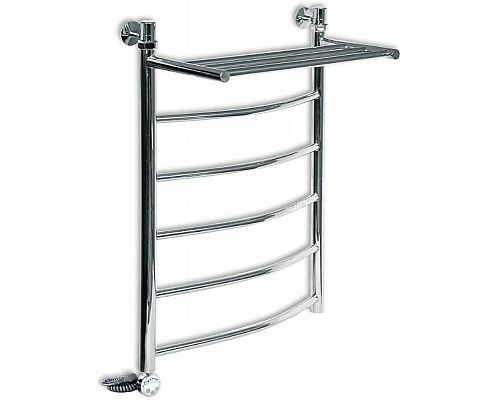 Купить Электрический полотенцесушитель Ника Arc ЛД ВП 80/30 с полкой Хром в магазине сантехники Santeh-Crystal.ru