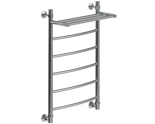 Купить Водяной полотенцесушитель Ника Arc ЛД ВП 80/50 с полкой Хром в магазине сантехники Santeh-Crystal.ru