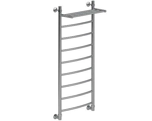 Купить Водяной полотенцесушитель Ника Arc ЛД ВП 120/50 с полкой Хром в магазине сантехники Santeh-Crystal.ru