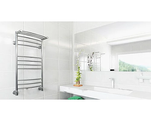 Заказать Водяной полотенцесушитель Ника Arc ЛД/ВП (г2) 60x50 с полкой Хром в магазине сантехники Santeh-Crystal.ru