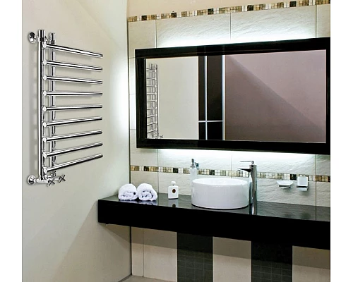 Приобрести Водяной полотенцесушитель Ника Bamboo ЛБ 4 80x60 Хром в магазине сантехники Santeh-Crystal.ru