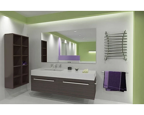 Купить Водяной полотенцесушитель Ника Bamboo ЛБ 8 60x40 Хром в магазине сантехники Santeh-Crystal.ru