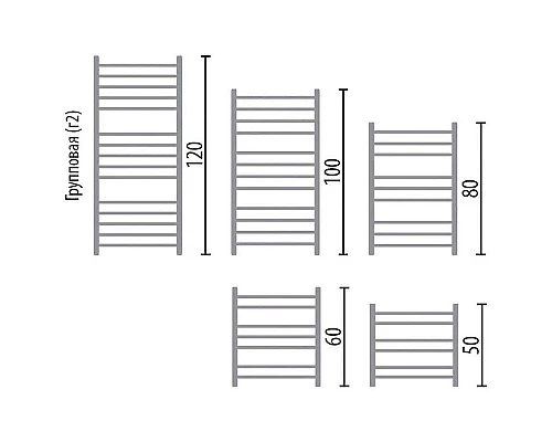 Купить Водяной полотенцесушитель Ника Classic ЛП (Г2) ВП 80/40 с полкой Хром в магазине сантехники Santeh-Crystal.ru