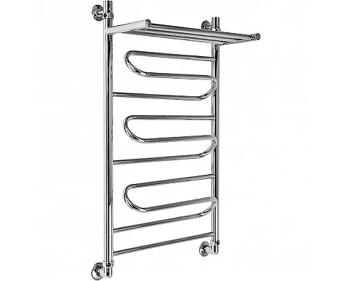 Заказать Водяной полотенцесушитель Ника Curve ЛZ/ВП 80x50 с полкой Хром в магазине сантехники Santeh-Crystal.ru