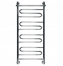 Водяной полотенцесушитель Ника Curve ЛZ/ВП 100x60 с полкой Хром