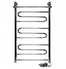 Электрический полотенцесушитель Ника Curve ЛZ/ВП 80x40 с полкой Хром