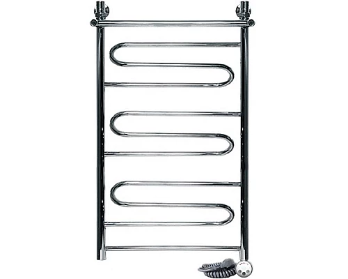 Приобрести Электрический полотенцесушитель Ника Curve ЛZ/ВП 80x50 с полкой Хром в магазине сантехники Santeh-Crystal.ru