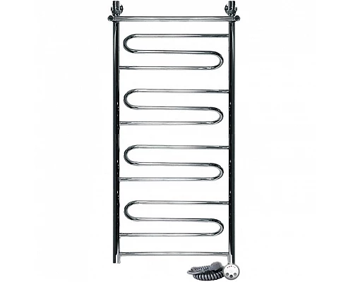 Приобрести Электрический полотенцесушитель Ника Curve ЛZ/ВП 100x60 с полкой Хром в магазине сантехники Santeh-Crystal.ru