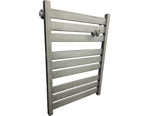 Купить Водяной полотенцесушитель Ника Modern ЛМ 7 80x50 Matt Antique Silver 9 перекладин в магазине сантехники Santeh-Crystal.ru