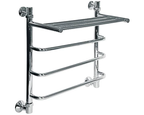 Приобрести Водяной полотенцесушитель Ника Quadro Л90/ВП 50x40 с полкой Хром в магазине сантехники Santeh-Crystal.ru