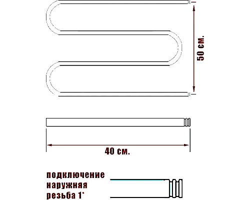 Заказать Водяной полотенцесушитель Ника Simple М 50/40 Бронза в магазине сантехники Santeh-Crystal.ru