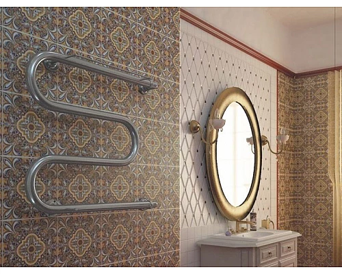 Купить Водяной полотенцесушитель Ника Simple М1/СП 3/4 50x70 с полкой Хром в магазине сантехники Santeh-Crystal.ru