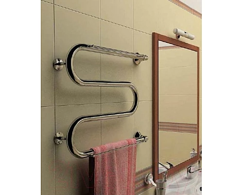 Купить Водяной полотенцесушитель Ника Simple М1/СП 3/4 50x70 с полкой Хром в магазине сантехники Santeh-Crystal.ru