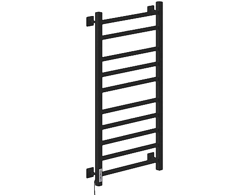 Купить Электрический полотенцесушитель Ника Step-2 100/50 Черный матовый в магазине сантехники Santeh-Crystal.ru