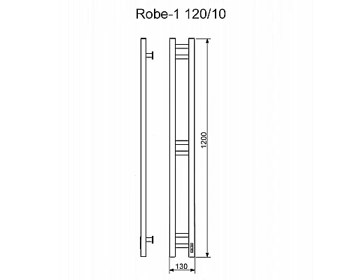 Купить Электрический полотенцесушитель Ника Step Robe-1 120/10 Белый матовый в магазине сантехники Santeh-Crystal.ru