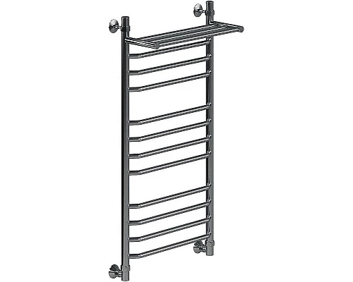 Приобрести Водяной полотенцесушитель Ника Trapezium ЛТ (Г2) ВП 100/40 с полкой Хром в магазине сантехники Santeh-Crystal.ru