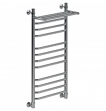 Водяной полотенцесушитель Ника Trapezium ЛТ (Г2) ВП 100/50 с полкой Хром