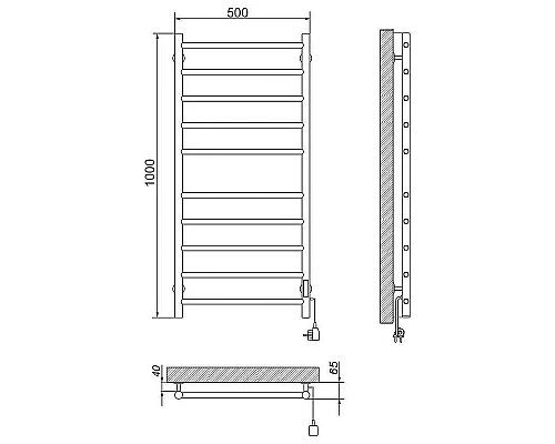 Приобрести Электрический полотенцесушитель Ника WAY-2 100/50 Белый матовый в магазине сантехники Santeh-Crystal.ru