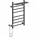 Электрический полотенцесушитель Ника WAY-2 80/50 с полкой Черный матовый