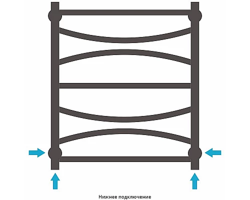 Купить Водяной полотенцесушитель Сунержа Ажур 600х500 00-0255-6050 Хром в магазине сантехники Santeh-Crystal.ru