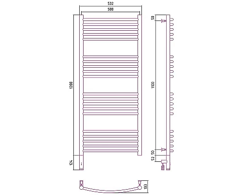 Приобрести Электрический полотенцесушитель Сунержа Богема 3.0 1200x500 L 00-5802-1250 Хром в магазине сантехники Santeh-Crystal.ru