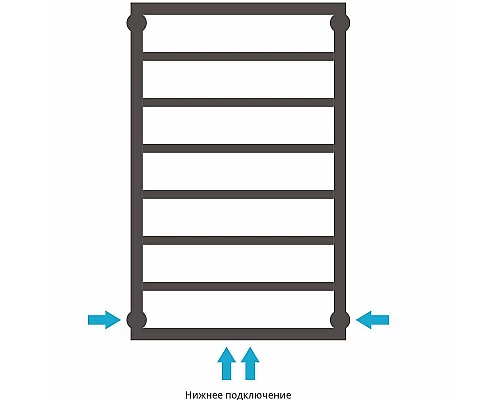 Купить Водяной полотенцесушитель Сунержа Канцлер 800х500 31-0254-8050 Черный матовый в магазине сантехники Santeh-Crystal.ru
