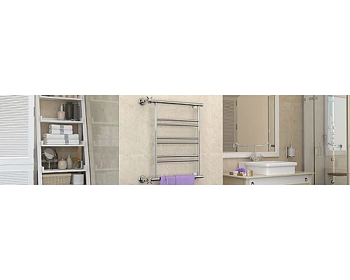 Купить Водяной полотенцесушитель Сунержа Стилье Минор 600х500 00601-6050 Хром в магазине сантехники Santeh-Crystal.ru