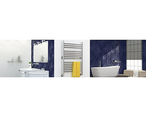 Купить Водяной полотенцесушитель Сунержа Стилье Универсал-53 800х500 00653-8050 Хром в магазине сантехники Santeh-Crystal.ru