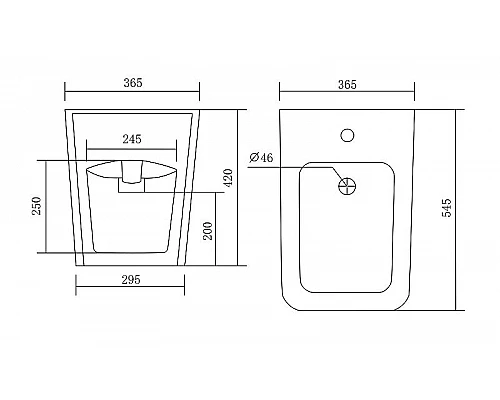 Заказать Биде Aquatek Либра AQ1266-00 Белое в магазине сантехники Santeh-Crystal.ru