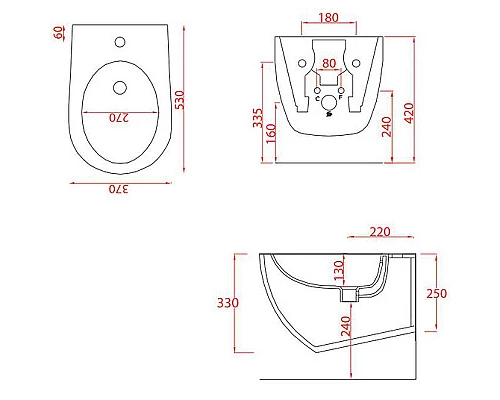 Заказать Биде Artceram File 2.0 FLB001 40 00 подвесное Tortora в магазине сантехники Santeh-Crystal.ru