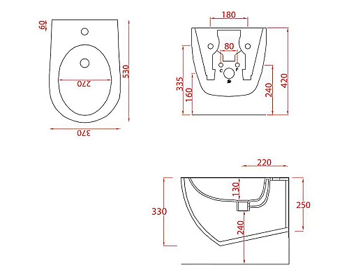 Купить Биде Artceram File 2.0 FLB001 05 30 подвесное Белое матовое в магазине сантехники Santeh-Crystal.ru