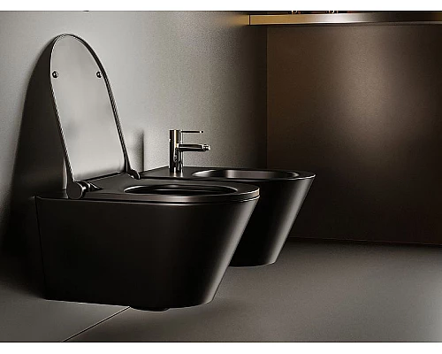 Заказать Биде Boheme Avva 974-B подвесное Черное матовое в магазине сантехники Santeh-Crystal.ru