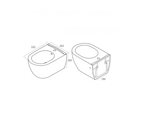 Заказать Биде Boheme Bianca 964-WM подвесное Белое матовое в магазине сантехники Santeh-Crystal.ru
