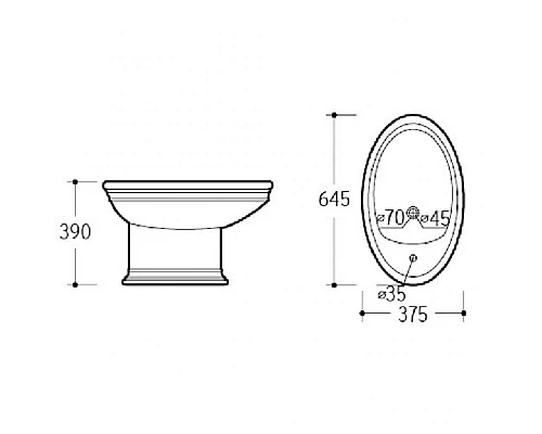 Купить Биде Boheme Puro 960 Белое в магазине сантехники Santeh-Crystal.ru