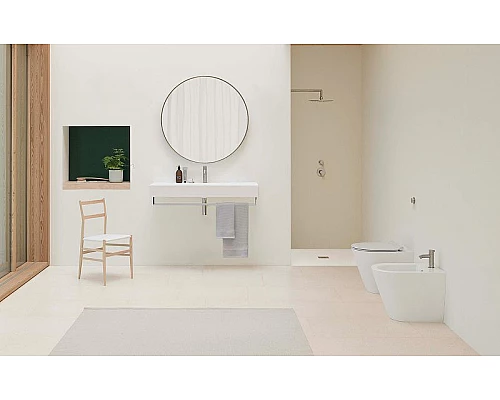 Приобрести Биде GSI Kube X 9462111 приставное Белое в магазине сантехники Santeh-Crystal.ru