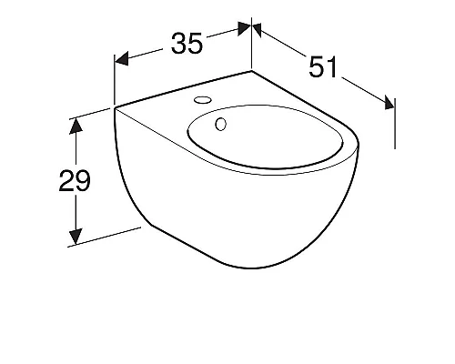 Заказать Биде Geberit Acanto 500.601.01.2 без крышки в магазине сантехники Santeh-Crystal.ru