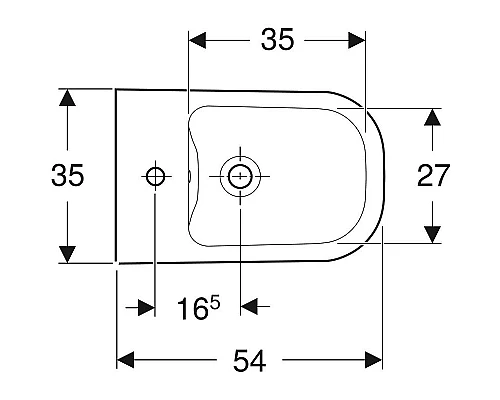 Купить Биде Geberit Smyle 500.216.01.1 Белое в магазине сантехники Santeh-Crystal.ru