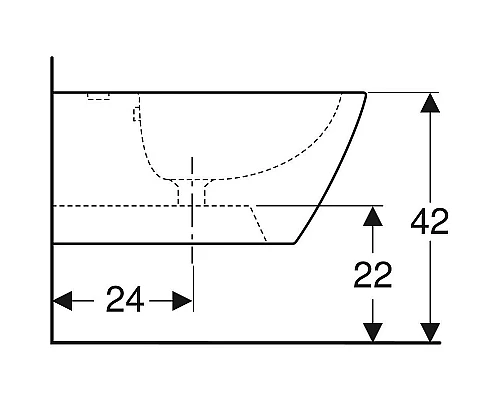 Купить Биде Geberit Smyle Square 500.209.01.1 без крышки в магазине сантехники Santeh-Crystal.ru