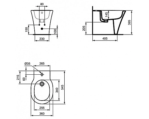 Купить Биде Ideal Standard Connect Air E018001 Euro White в магазине сантехники Santeh-Crystal.ru