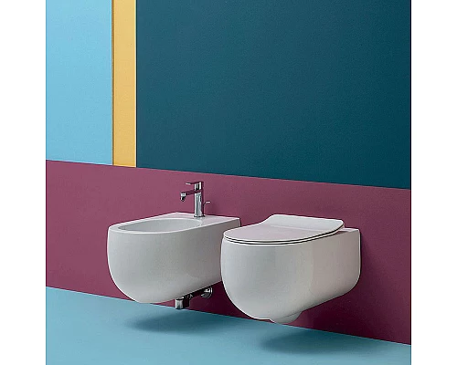 Приобрести Биде Kerasan Flo 312330 подвесное Белое матовое в магазине сантехники Santeh-Crystal.ru