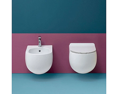 Приобрести Биде Kerasan Flo 312330 подвесное Белое матовое в магазине сантехники Santeh-Crystal.ru