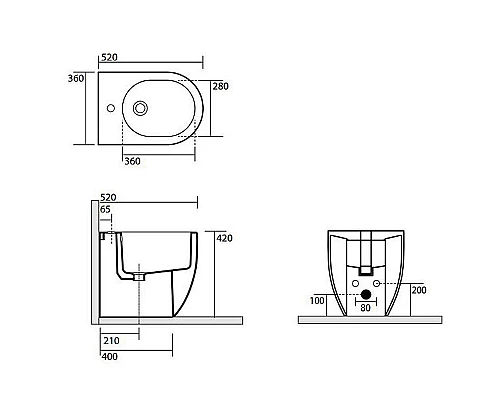 Приобрести Биде Kerasan Flo 312001x1 Белое в магазине сантехники Santeh-Crystal.ru