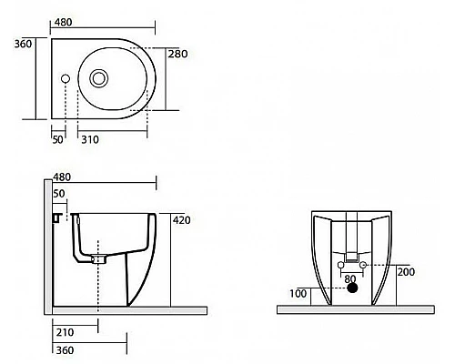 Приобрести Биде Kerasan Flo 312101x1 Белое в магазине сантехники Santeh-Crystal.ru