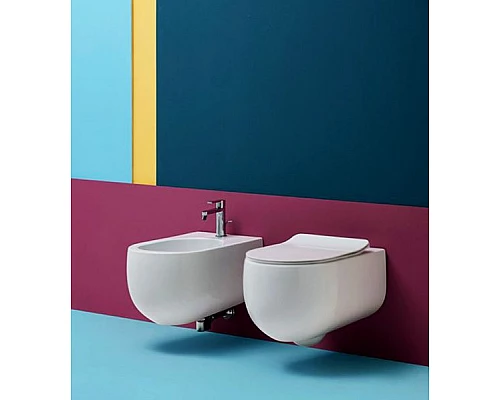 Купить Биде Kerasan Flo 3123 подвесное с одним отверстием под смеситель в магазине сантехники Santeh-Crystal.ru