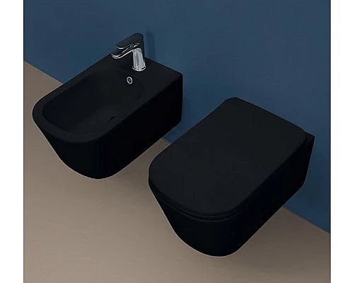 Заказать Биде Kerasan Tribeca 512531 подвесное Черное матовое в магазине сантехники Santeh-Crystal.ru