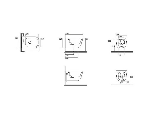 Приобрести Биде Kerasan Tribeca 512530 подвесное Bianco matt в магазине сантехники Santeh-Crystal.ru