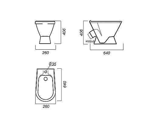 Заказать Биде Sanita Самарское SMRSABI01 Белое в магазине сантехники Santeh-Crystal.ru