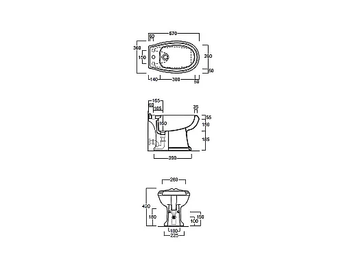 Заказать Биде Simas Arcade AR833bix1 Белое в магазине сантехники Santeh-Crystal.ru